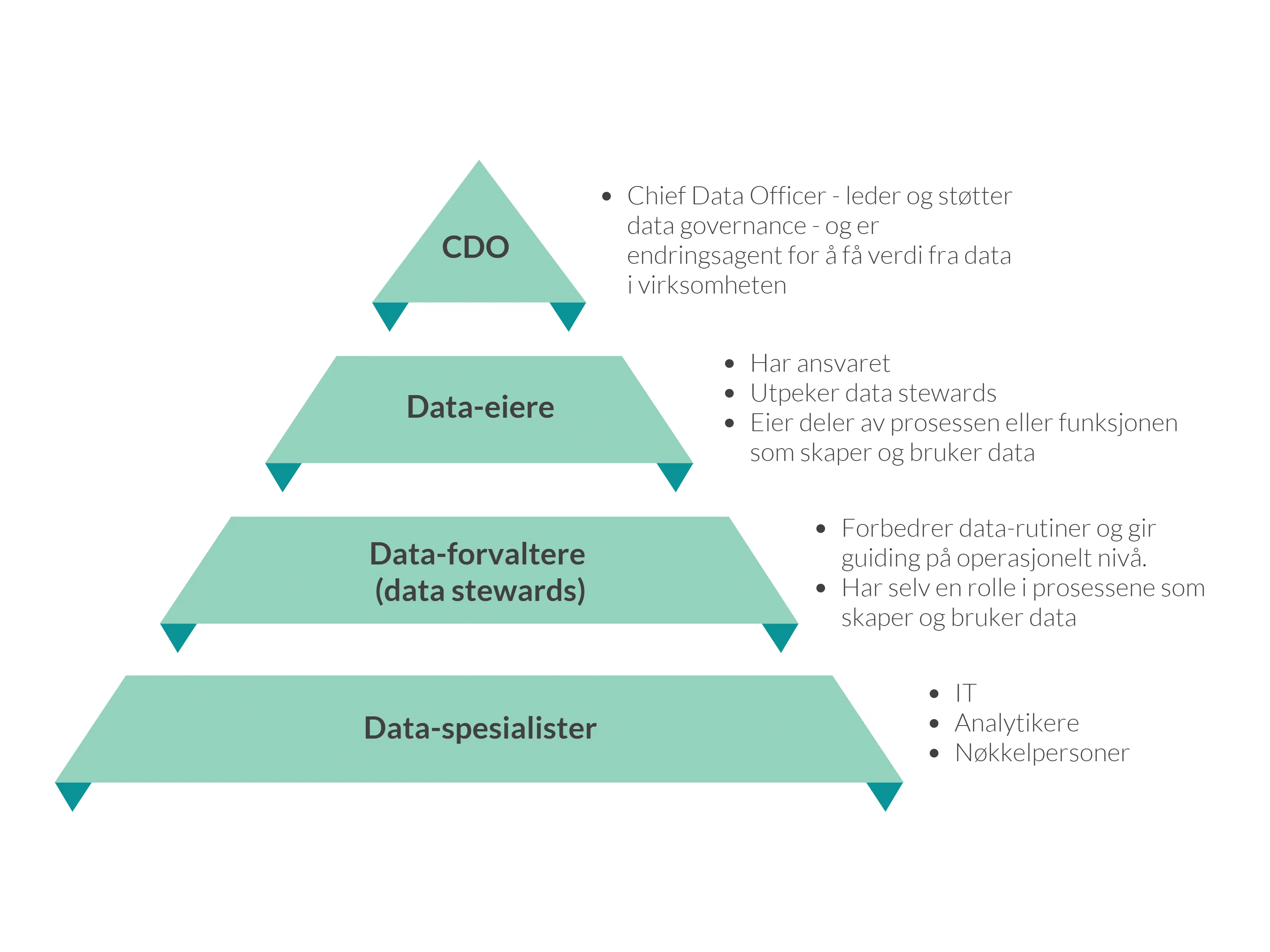 Image created by Glitni illustrating how data owners interact with other roles within Data Governance