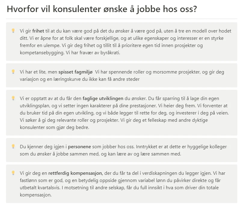 Tidlig versjon av verdibudskapet til Glitni til fremtidige medarbeidere – per november 2021 Tidlig versjon av verdibudskapet til Glitni til fremtidige medarbeidere – per november 2021