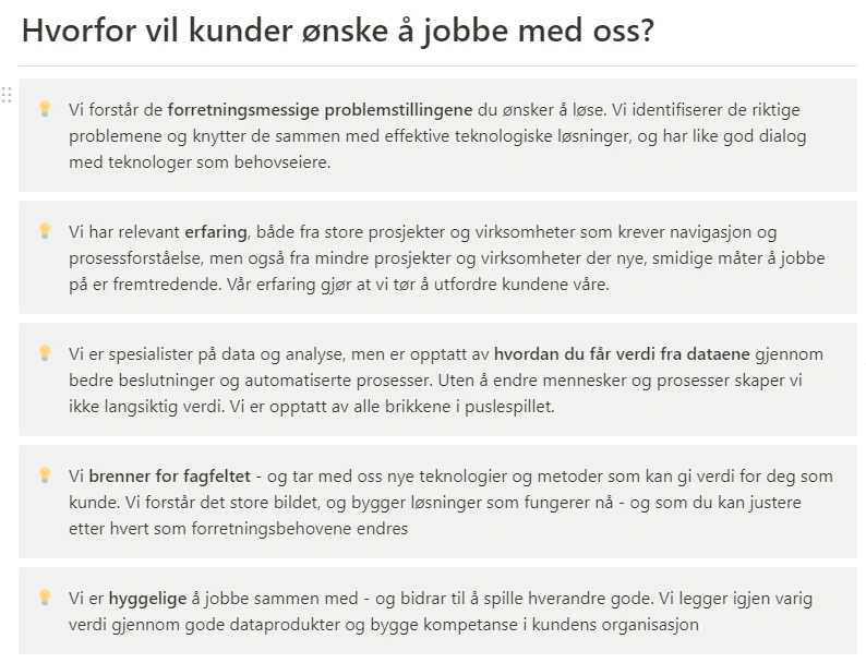 Tidlig versjon av verdibudskapet til Glitni til fremtidige kunder – per november 2021